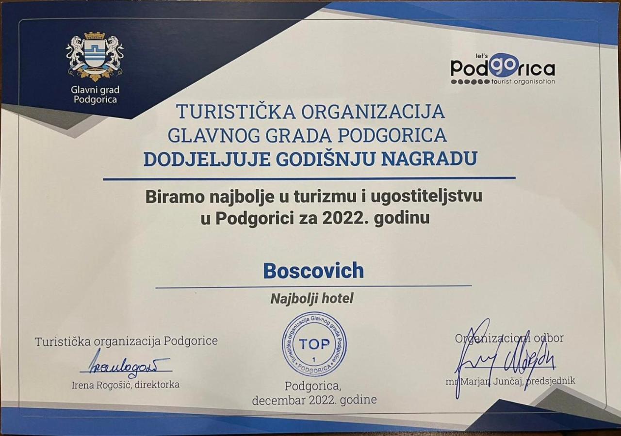 Boscovich Boutique Hotel Подгорица Экстерьер фото